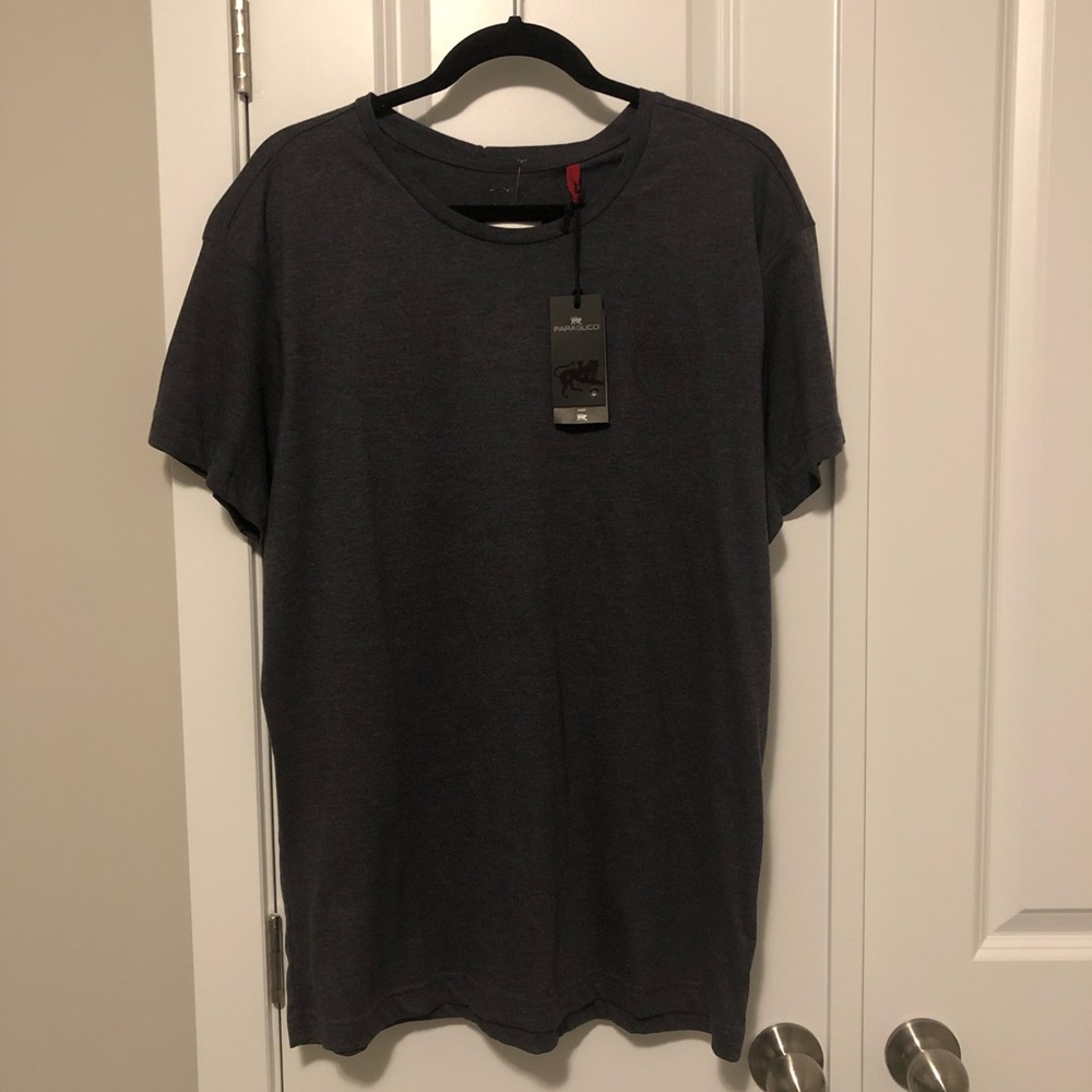 Parasuco Mens Tee Charcoal Grey Size XL NWT